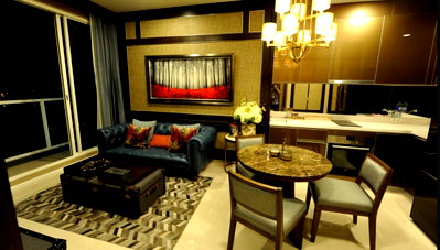 คอนโดให้เช่า : ว่างพร้อมอยู่! Menam Residences. 2นอน 73ตร.ม. Line id: @pfagent