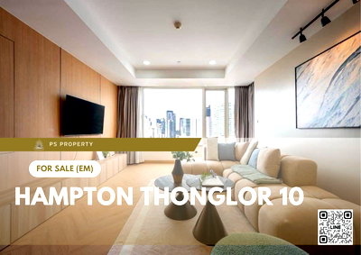 Condos for sale : Urgent sale 📍 Hampton Thonglor 10 📍 2 bedrooms, 2 bathrooms, newly renovated, large room, in the heart of Thonglor