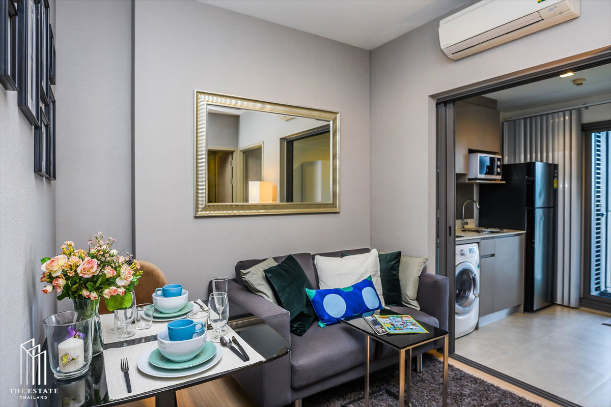 picture For rent Whizdom Connect, 1 bedroom, open view, pleasant green space, beautifully decorated, fully furnished @ 18,000 baht - 7/14
