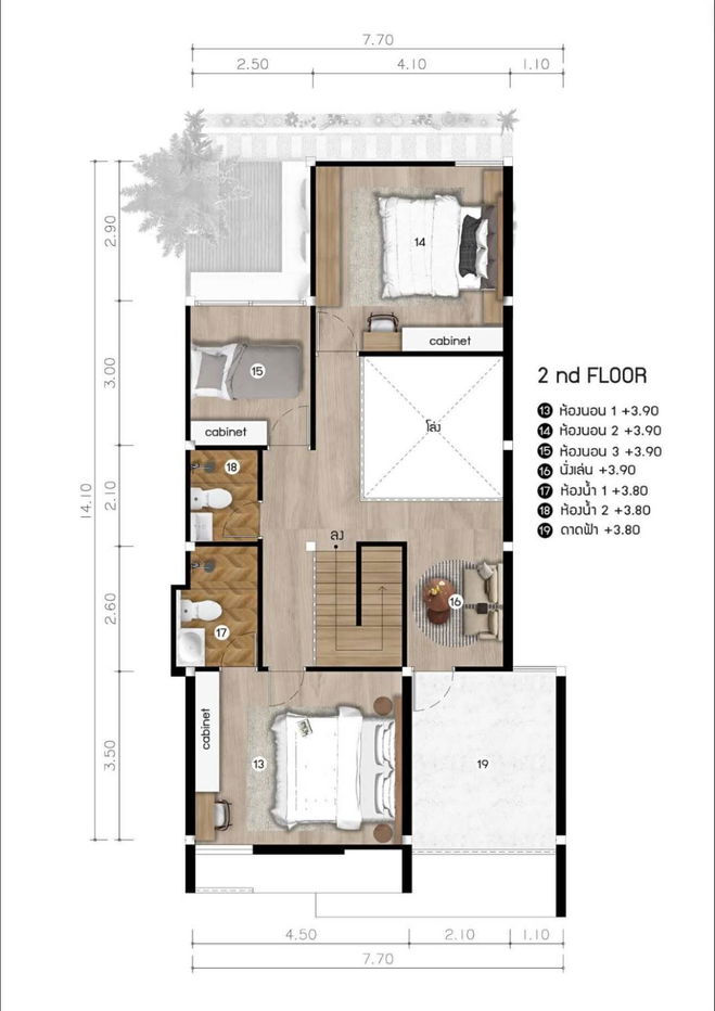 รูป ขายพร้อมผุ้เช่า บ้านเดี่ยวนอกโครงการ 2 ชั้น สไตล์ Minimal Nordic พร้อมเฟอร์นิเจอร์ + เครื่องใช้ไฟฟ้าครบ ใกล้ 89 พลาซ่า เชียงใหม่T.0946511456 - รูปที่ 20/20