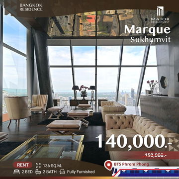  💥Rare Find! Pet-Friendly Unit 🐱 at Marque Sukhumvit, Super Luxury Residence near BTS Phrom Phong 