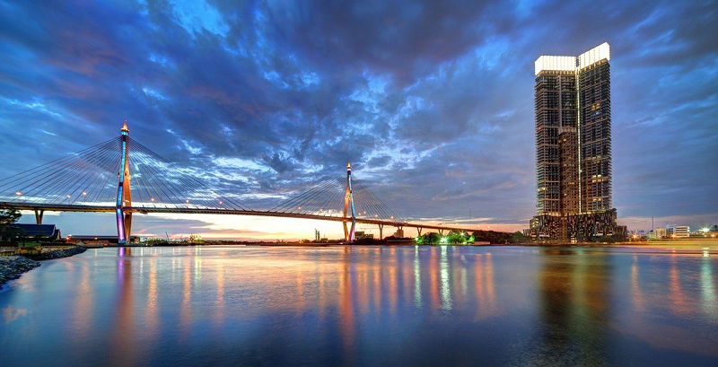 picture ððView of Rama 3 Bridge from high floor, very beautiful view! @ The Pano Rama 3âĻ - 8/8