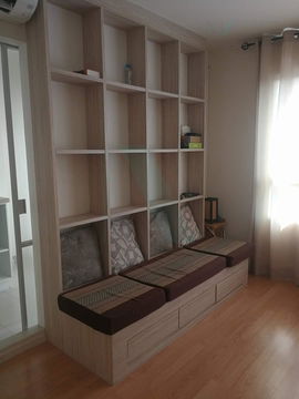For Rent Condo LUMPINI VILLE RAMKHAMHAENG 60/2 Building A, Floor 3,2 bed room, Room size 45.00 sqm