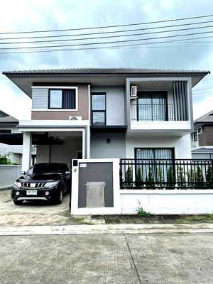 บ้านเดี่ยวให้เช่า : ปล่อยเช่าบ้านใหม่ เฟอร์นิเจอร์ใหม่ทั้งหลัง–สันกำแพง เชียงใหม่ โครงการการเคหะสันกำแพง T.0946511456