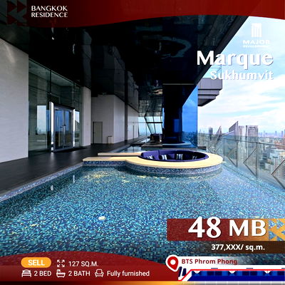 ขายคอนโด : 💥Rare Unit!💥ห้องสวยหรูแต่งครบ Marque Sukhumvit ใกล้ BTS พร้อมพงษ์