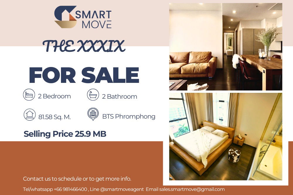 picture 🔥 Sale with tenant !! North Facing !! 🔥 Code C20230210419..........THE XXXIX, 2 bedroom, 2 bathroom, furnished, Special Deal!!📣📣 - 1/10