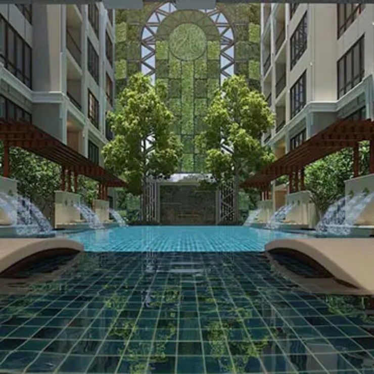 รูป ขายคอนโด ห้องสวย Amaranta Residence (อมรันทา เรสซิเด้นซ์) ใกล้รถไฟฟ้าใต้ดิน MRT สถานีห้วยขวาง ชั้น 5 ห้องมุม  35.87 ตร.ม.  ซอย ประชาราษฎร์บำเพ็ญ 5  - รูปที่ 10/12