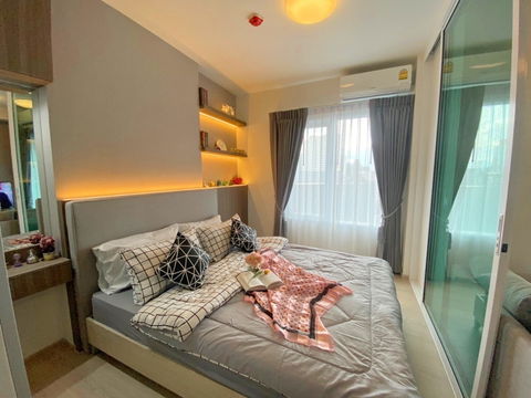 Condo for rent: Chapter One Eco Huai Khwang, ready to move in. If interested, contact Line @goodmanpro or call 0999029192.