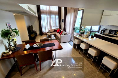 ขายคอนโด : Duplex 3 bedroom condo for sale in Thonglor - Pet friendly