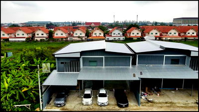 เช่าโรงงาน ถนนลำลูกกา : AW587 ให้เช่าโกดัง โรงงาน โฮมออฟฟิศ พื้นที่ใช้สอย 400 ตร.ม. พื้นที่สีม่วง ซอยธารทอง ลำลูกกา คลอง4 ใกล้ทางขึ้นลงมอเตอร์เวย์
