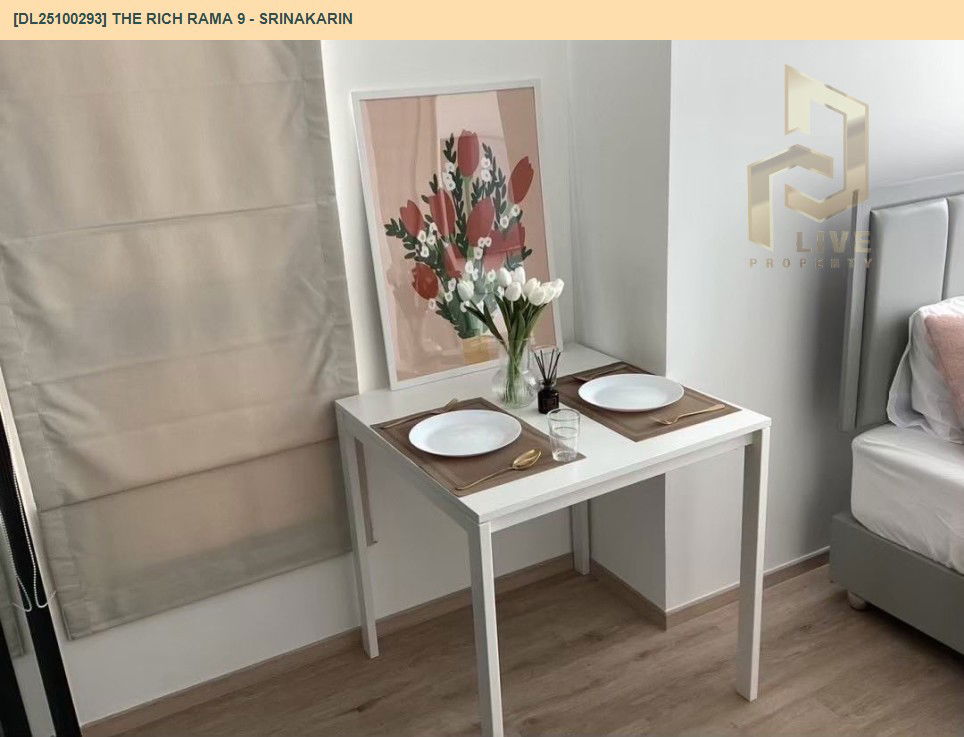 picture DL25100293 Condo for rent, The Rich Rama 9 - Srinakarin near AIRPORT RAIL LINK หัวหมาก, ready to move in, call urgently 0638692663 LineID @162cjixi - 6/10