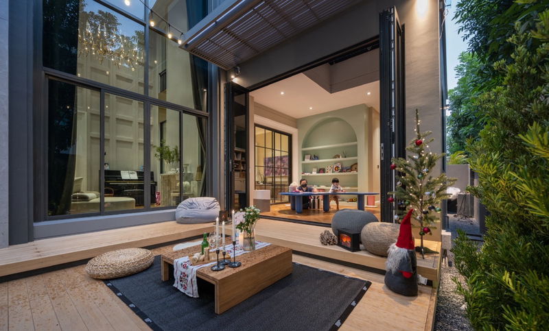 ขายบ้านเดี่ยว : ขายบ้านเดี่ยว 3 ชั้น หมู่บ้าน เดอะ เจนทริ สุขุมวิท 80 ตารางวา