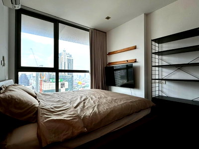 Condos for rent : ST309 For Rent: Ideo Q Phayathai – High-Floor Duplex Unit with Stunning City View, Just 100m from BTS