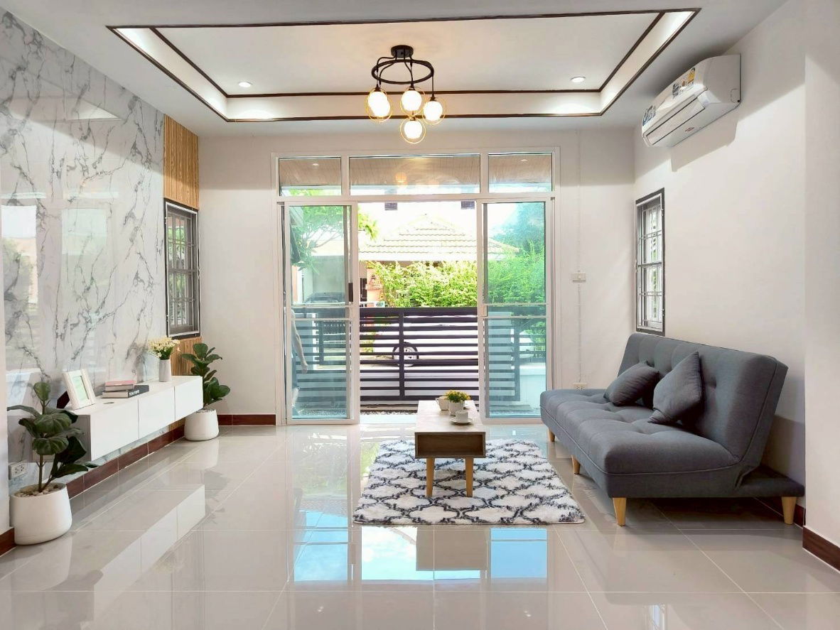 รูป บ้านแฝด รีโนเวทใหม่ มีเฟอร์นิเจอร์, แอร์ หมู่บ้านบุรีรมย์​ เลียบคลองสอง23 โซนชมนาด​ ซ.14 เขตคลองสามวา พร้อมอยู่ - รูปที่ 12/21