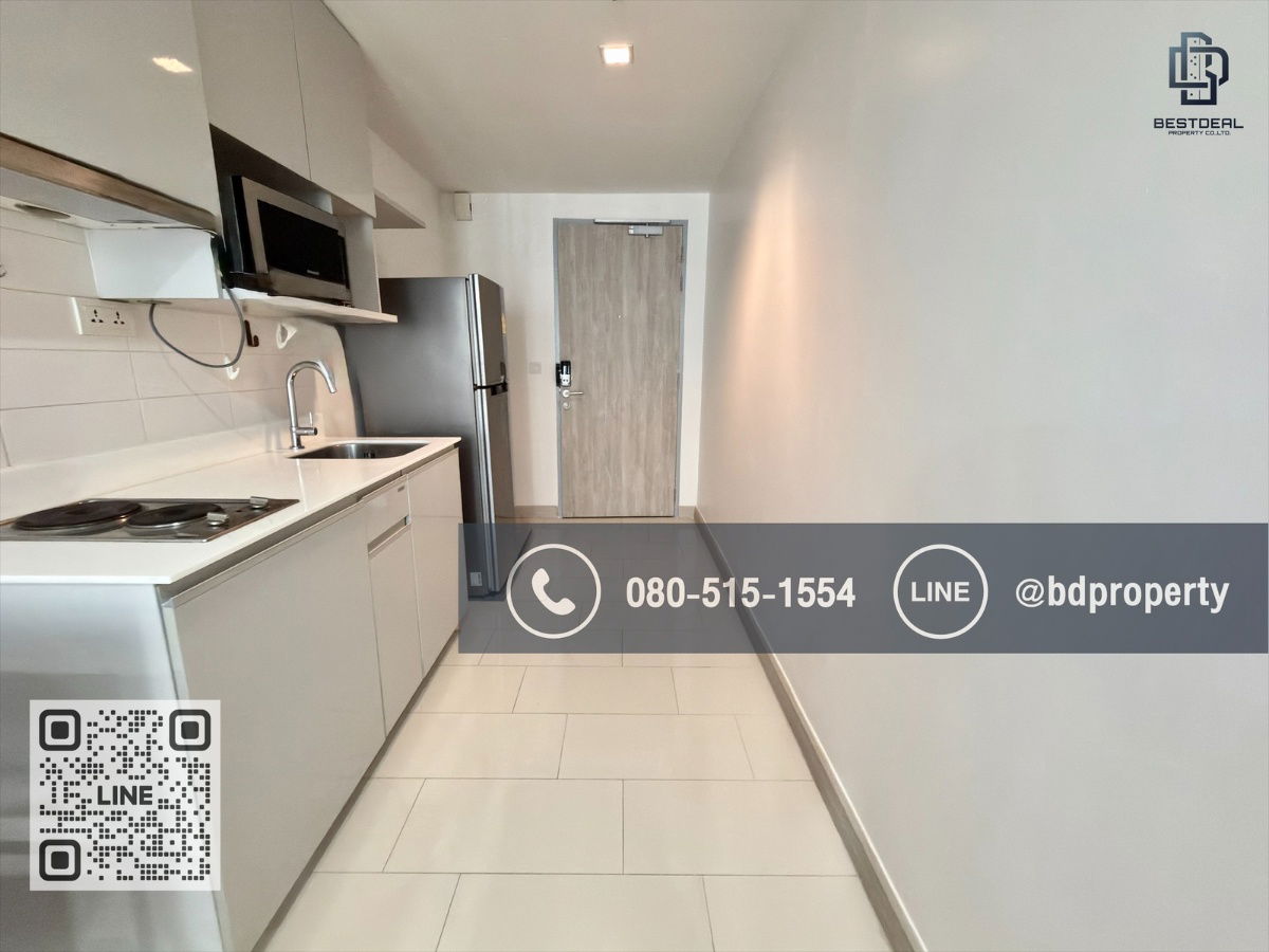 รูป Bestdeal ให้เช่าด่วน!!!ราคา 26,000/เดือนเท่านั้น  2 ห้องนอน 55 sqm. เฟอร์นิเจอร์และเครื่องใช้ไฟฟ้าครบ ใกล้MRT และ เซ็นทรัลพระราม 9 เพียง 80 ม. - รูปที่ 12/15