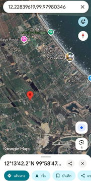 Land for sale at Sam roi yord, Pranburi 50 square . 1.4 kilomate Near Samroiyord beach