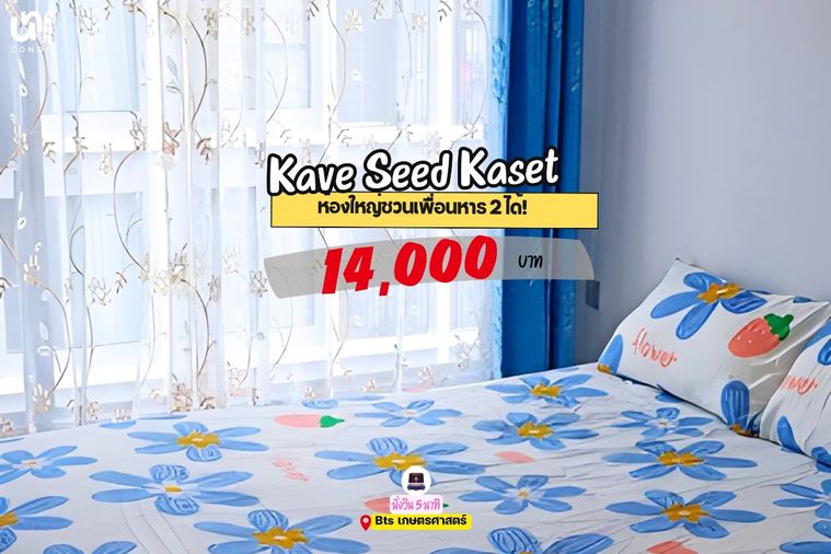 🎓🎓 Kave Seed Kaset ห้องสไตล์ minimal น่าอยู่ 🤩 สนใจทัก @unicondo.official