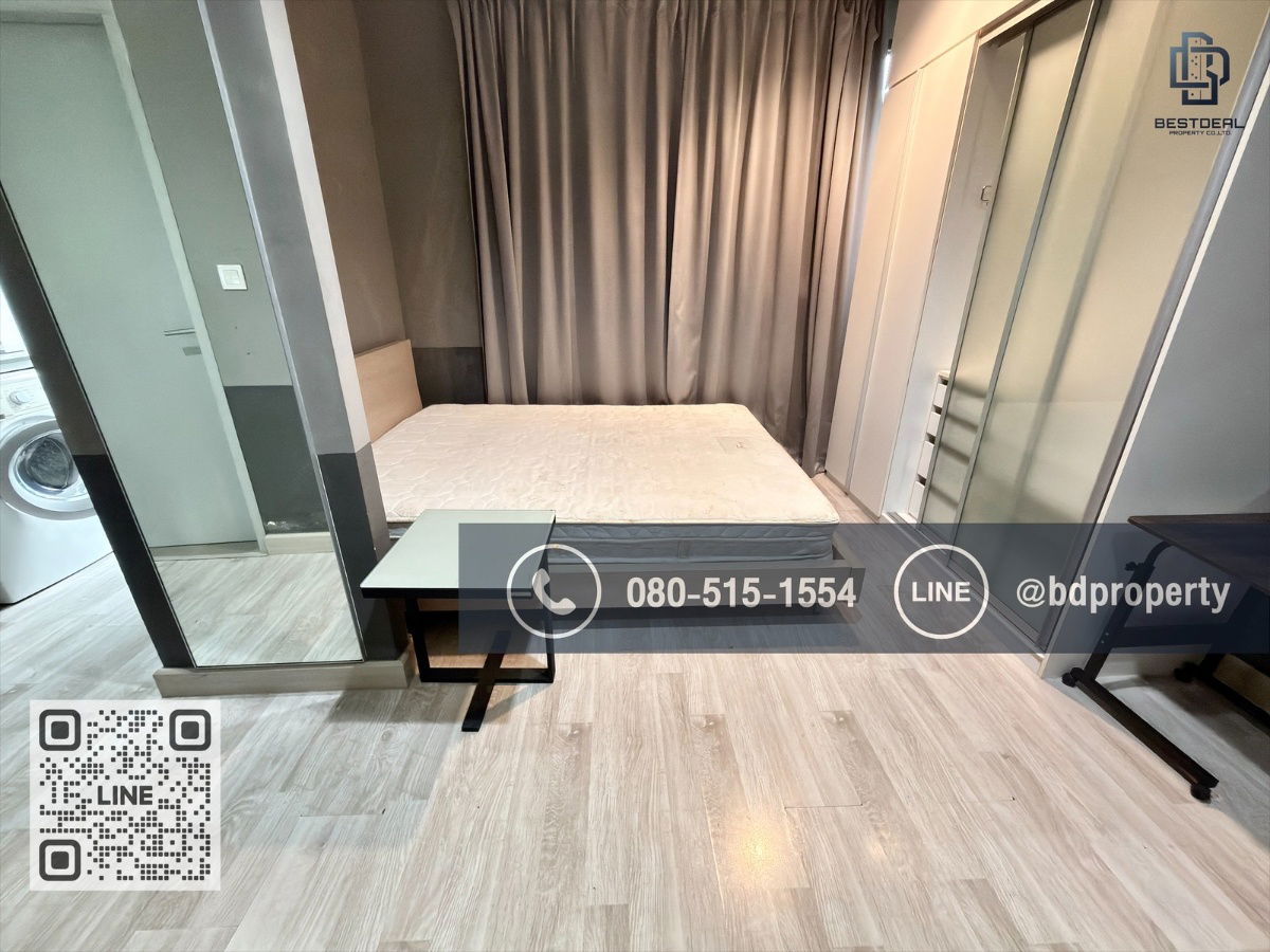 รูป Bestdeal ให้เช่า Studio 22ตรม.ราคา13,500/เดือนเท่านั้น เฟอร์นิเจอร์และเครื่องใช้ไฟฟ้าครบ “IDEO MOBI RAMA 9” ใกล้MRT และ เซ็นทรัลพระราม 9 เพียง 80 ม. - รูปที่ 2/8