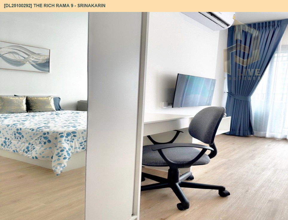 picture DL25100292 Condo for rent, The Rich Rama 9 - Srinakarin near AIRPORT RAIL LINK หัวหมาก, ready to move in, call urgently 0638692663 LineID @655ebbvc - 5/11