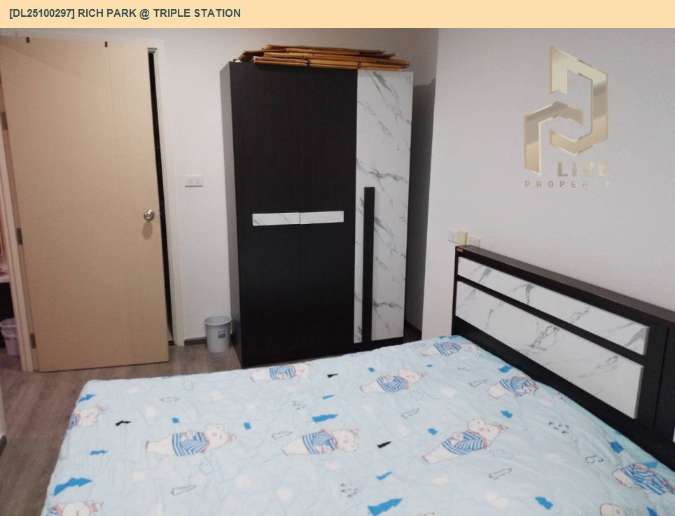 picture DL25100297 Condo for rent, Rich Park @ Triple Station near รถไฟสถานีหัวหมาก, ready to move in, call urgently 0638692663 LineID @523dslwi - 6/14