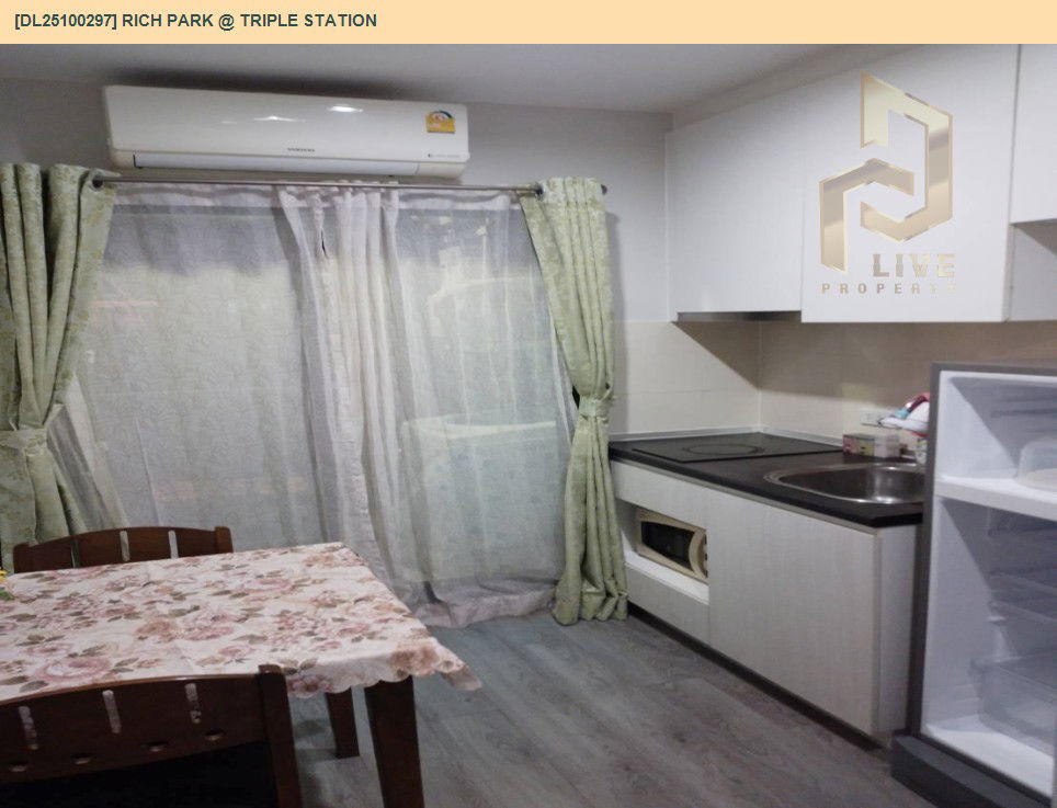 picture DL25100297 Condo for rent, Rich Park @ Triple Station near รถไฟสถานีหัวหมาก, ready to move in, call urgently 0638692663 LineID @523dslwi - 10/14