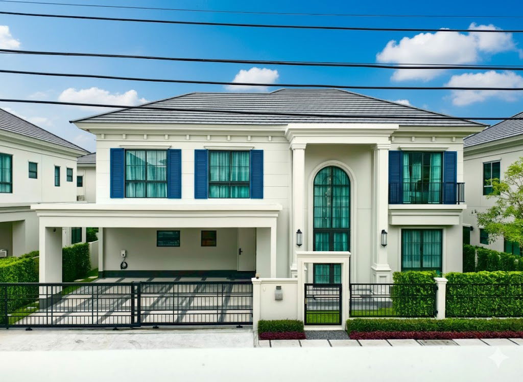 picture Georgian-Style Single House for Sale at Setthasiri Bangna Km.10 Brand new | Luxurious | Fully decorated | Ready to move in - 1/18
