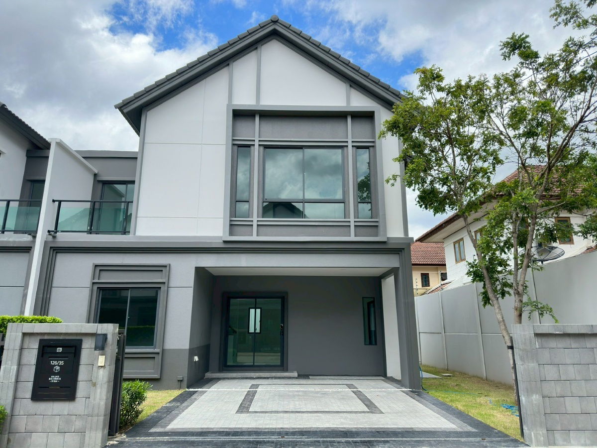 รูป บ้านแฝดใกล้รถไฟฟ้า สายสีม่วง ใกล้เซ็นทรัลรัตนาธิเบศร์  - รูปที่ 1/5
