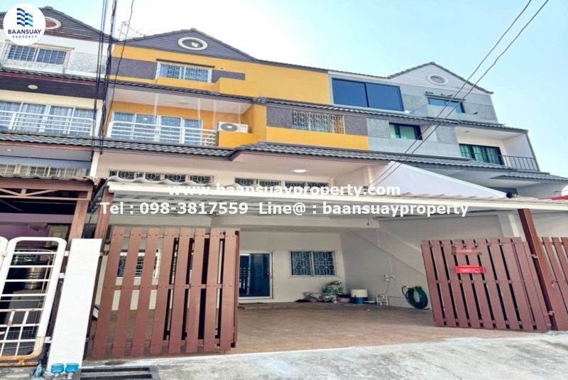 รูป ให้เช่า ทาวน์เฮ้าส์ 4 ชั้น ซอยพัฒนาการ 44 ใกล้ ม.เกษมบัณฑิต - รูปที่ 1/11