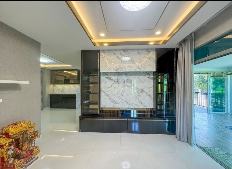 picture Large detached house for sale in Perfect Place Village, Rangsit-Bang Phun Expressway, corner house, very beautiful. - 2/10