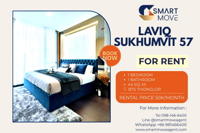 Condos for rent : 🔥 For Rent !! high floor 22++, There is a bathtub!!🔥Code C20230700327....Laviq Sukhumvit 57, 1 bedroom, 1 bathroom, furnished, ready to move in 📣📣