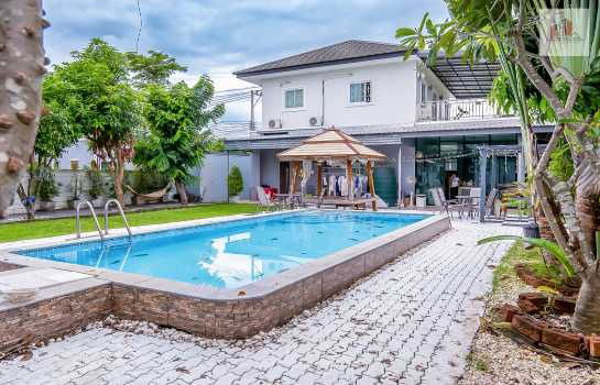 picture house for sale with swimming pool, Yensiri Village, Mueang Roi Et District, large house, fully furnished, ready to move in. - 3/12