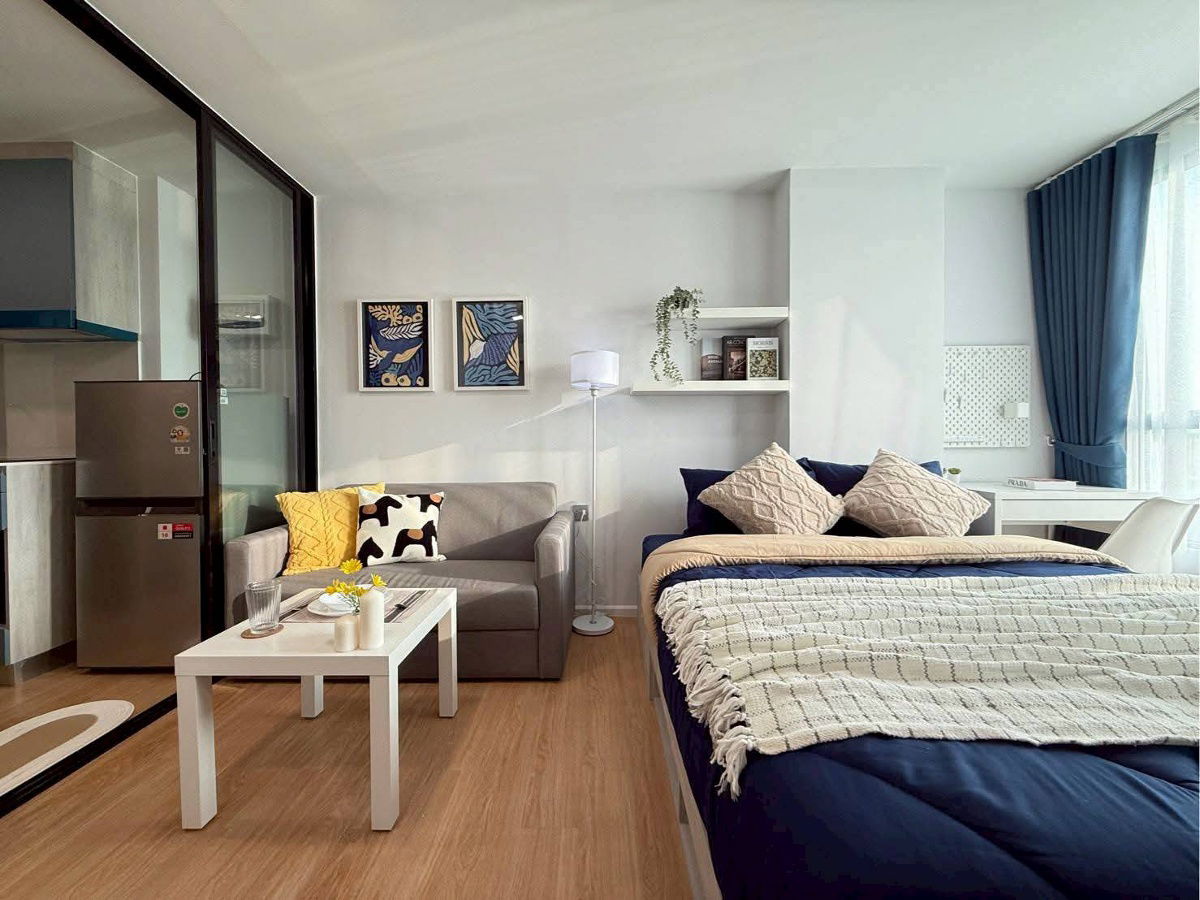 รูป ปล่อยเช่า Atmoz Kanaal Rangsit แอทโมซ คาแนล รังสิต ห้องแต่งสวย เฟอร์นิเจอร์ครบ - รูปที่ 1/13