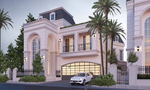 Three-story pool villa for sale  4 bedrooms 7 bathrooms and 2-4 parkings.