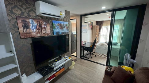 ✨Condo for rent Ready to move✨Sukhumvit 107, 5th floor, corner room, size 27 sq m., complete with furniture + electrical appliances. Line @bzprOperty