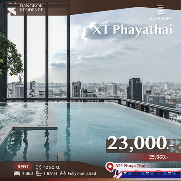  XT Phayathai 🌃 High-Floor Unit with Beautiful View, Fully Furnished 💖 Near BTS Phaya Thai 