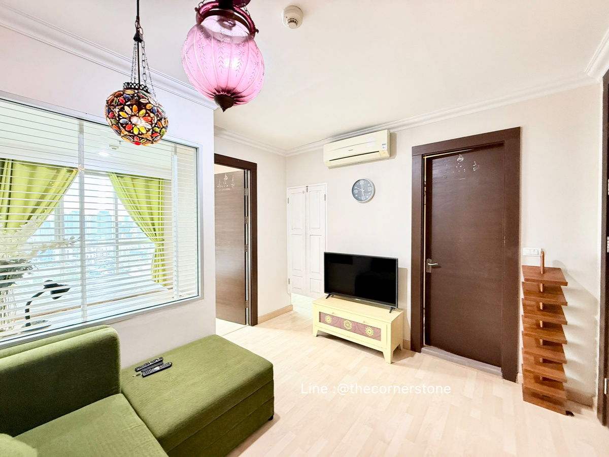 picture  For Rent 𝐑𝐇𝐘𝐓𝐇𝐌 𝐑𝐚𝐭𝐜𝐡𝐚𝐝𝐚 Size 37 Sq.m. Floor 20+ Near MRT-Ratchadapisek  - 3/13