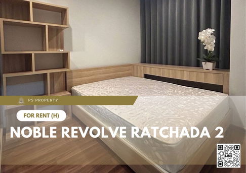 For rent ✨ Noble Revolve Ratchada 2 ✨ near MRT Cultural Center, fully furnished and equipped with appliances
