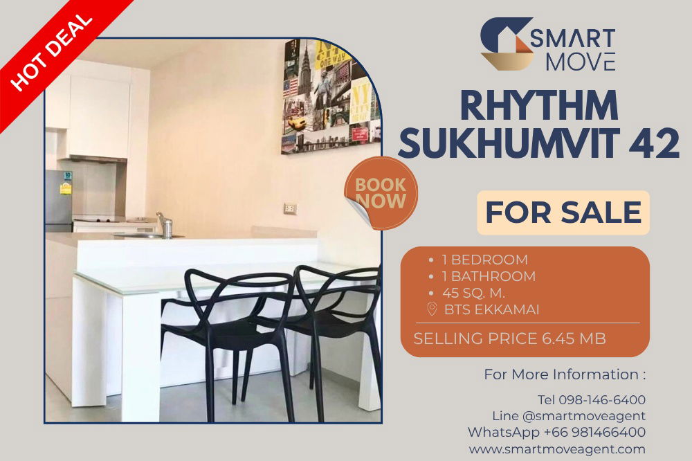 picture 🔥 For Sale !! big size, East Facing!! 🔥 Code C20241200058..........Rhythm Sukhumvit 42, 1 bedroom, 1 bathroom, furnished, Special Deal!!📣📣 - 1/7