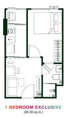คอนโดให้เช่า : ให้เช่า Kave Luminous Condo Low Rise ใกล้ ม. พระจอมเกล้าฯ บางมด ห้อง 26.5 ตร.ม. ชั้น 8 วิวนอก 