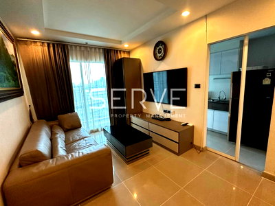 Condos for rent : 2 Beds Large Room Fully furnished Good View & Good Location Next to MRT Thailand Cultural Centre 80 m @  Supalai Wellington 2