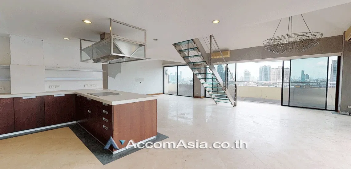 รูป 🔼🔽 AccomA 📩 Double High Ceiling,Penthouse,Huge Terrace,Duplex Condo 4 BR Condominium @Beverly Hills Mansion (AA28601) - รูปที่ 4/17