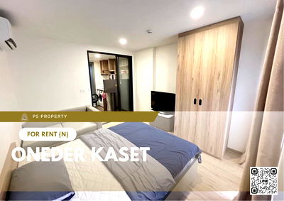 Condos for rent : For rent 📍 ONEDER Kaset 📍 Fully furnished and equipped, near Kasetsart University, only 200 meters.