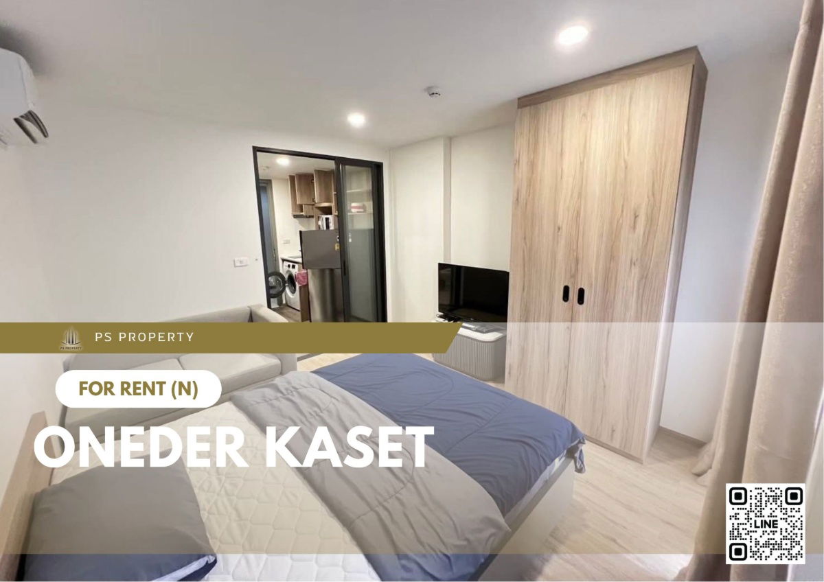 picture For rent 📍 ONEDER Kaset 📍 Fully furnished and equipped, near Kasetsart University, only 200 meters. - 1/5