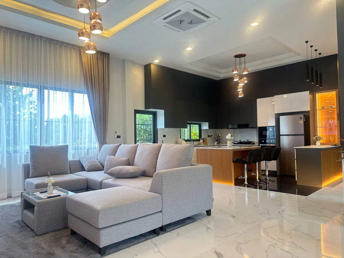 รูป บ้านเดี่ยวแปลงมุม สไตล์พูลวิลล่า  3 ห้องนอนใหญ่ 4 ห้องน้ำ 2 ห้องน้ำ  - รูปที่ 16/17