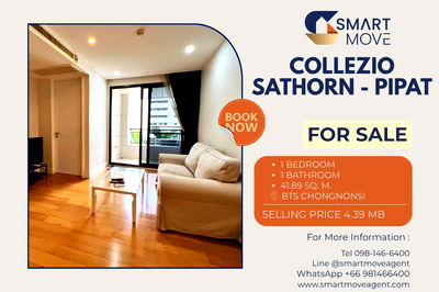 คอนโด MRT สามย่าน : ขายพร้อมผู้เช่า!! ถูกสุดในตึก !! ทำเลใจกลางสาทร, ห้องไซส์ใหญ่ !! 🔥 Code C20250100075...Collezio Sathorn - Pipat, 1 นอน, 1 น้ำ, แต่งครบ, ราคาพิเศษ!