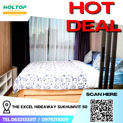 เช่าคอนโด เขตคลองเตย : #R6951 🎉 161068 ให้เช่าคอนโด The Excel Hideaway Sukhumvit 50