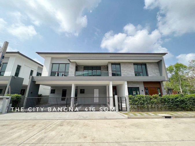 🎉พร้อมอยู่ บ้านเดี่ยว The City บางนา หลังใหญ่พื้นที่ข้างบ้านเยอะและติดสวนส่วนกลาง ใกล้เมกาบางนา ทางด่วน