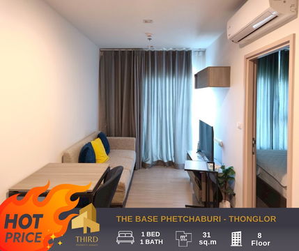 ให้เช่าคอนโด ✨The Base Phetchaburi Thonglor ✨ ห้องสวย เฟอร์นิเจอร์ครบ สอบถามเพิ่มเติมที่ LineID:@thirdproperty 