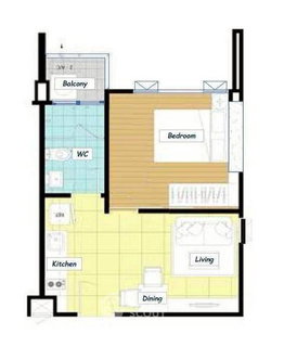 คอนโด 1-ห้องนอน ที่ เดอะบลูม สุขุมวิท 71 คอนโดมิเนียม ใกล้ BTS พระโขนง (ID 2355882)