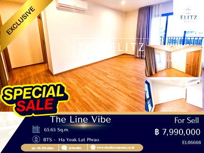 คอนโด เขตจตุจักร : ✨ คอนโดใหม่ทำเลฮอต The Line Vibe ห้องขายจริง ราคาดี 💯